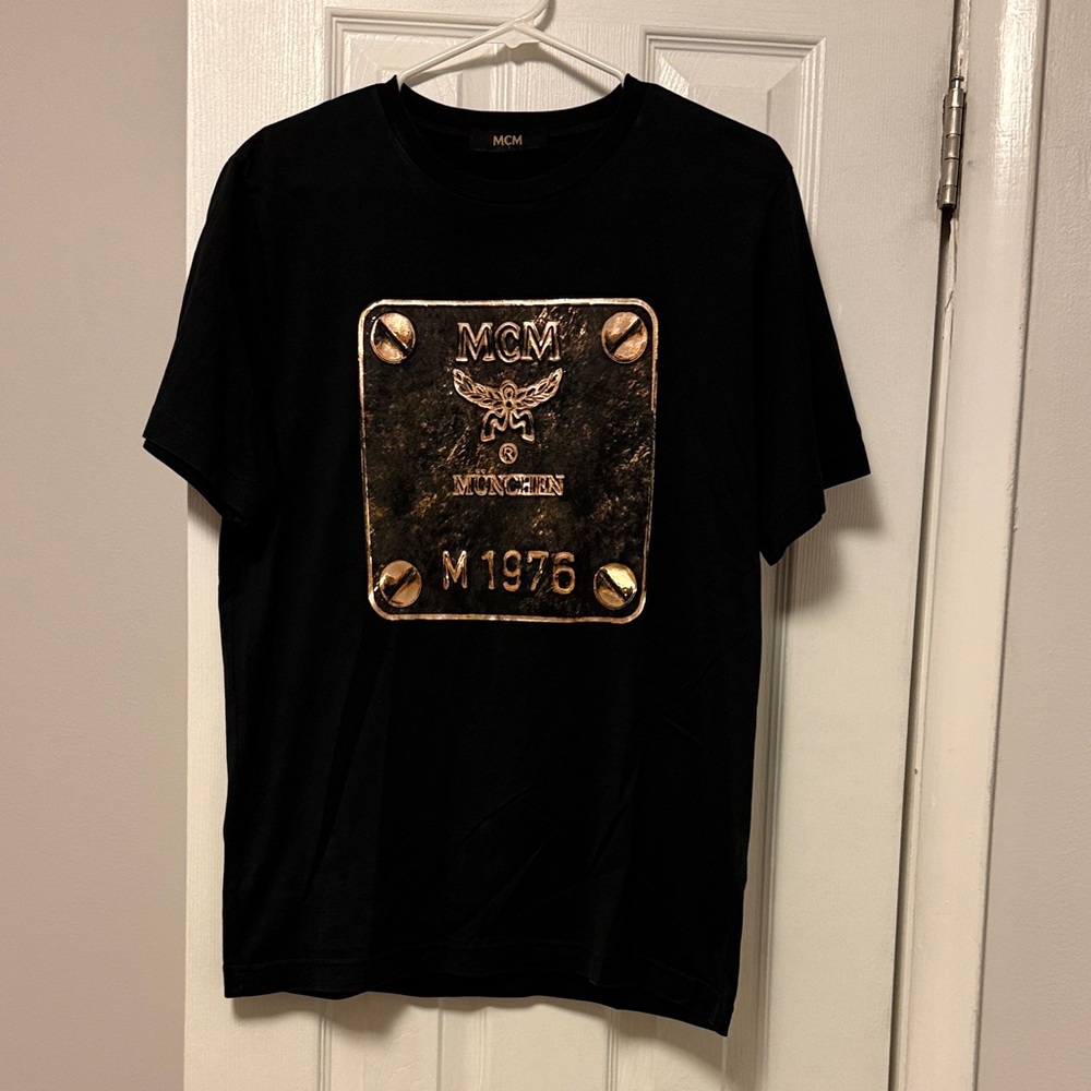 MCM Black and Gold Logo T-Shirt